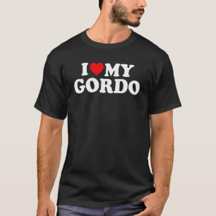 Camiseta Eu Amo Meu Coração Vermelho Gordo