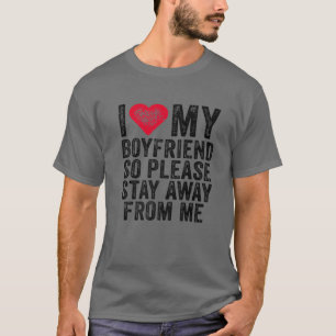 Camiseta Eu Amo Meu Coração Vermelho Namorado, Então Por Fa