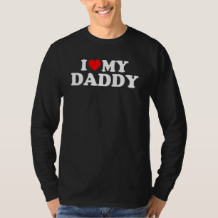 Camiseta Eu Amo Meu Coração Vermelho Pai