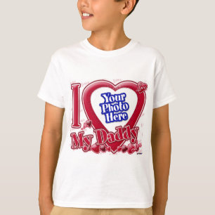 Camiseta Eu amo meu coração vermelho Pai - foto