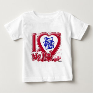 Camiseta Eu amo meu coração vermelho Pai - foto