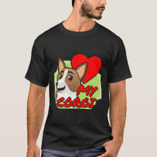 Camiseta Eu Amo Meu Corgi Meu Coração