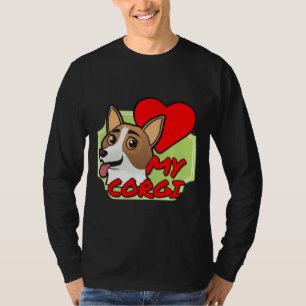Camiseta Eu Amo Meu Corgi Meu Coração