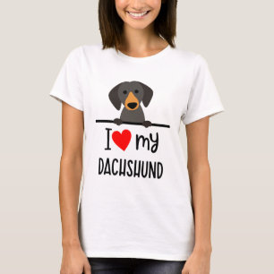Camiseta Eu Amo Meu Dachshund