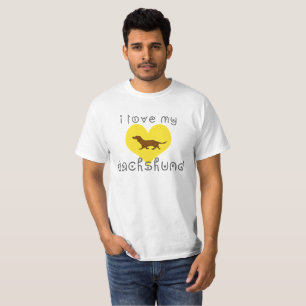 Camiseta Eu amo meu dachshund
