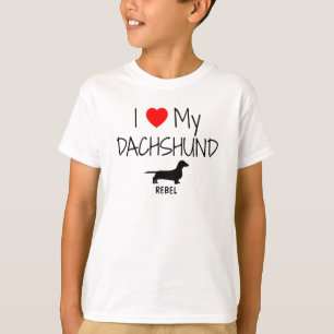 Camiseta Eu Amo Meu Dachshund