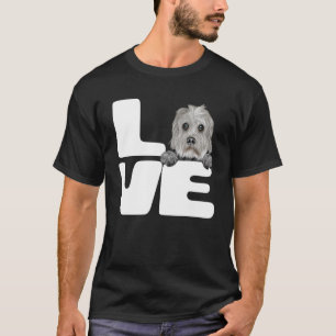 Camiseta Eu Amo Meu Dandie Dinmont Terrier Dog