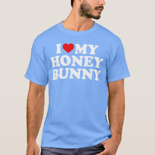 Camiseta Eu Amo Meu Design de Coelho de Mel engraçado amigo