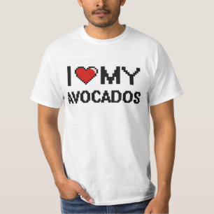 Camiseta Eu amo meu design de Digitas dos abacates