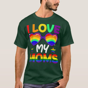 Camiseta Eu amo meu Dia de as mães feliz Mães LGBT Ally Gay