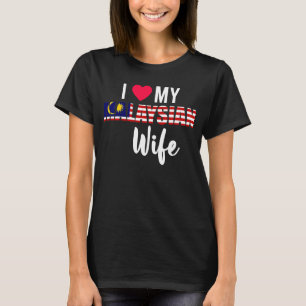 Camiseta Eu amo meu Dia de os namorados de esposa malaia