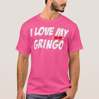 Camiseta Eu Amo Meu Dia de os namorados Gringo Para Latina