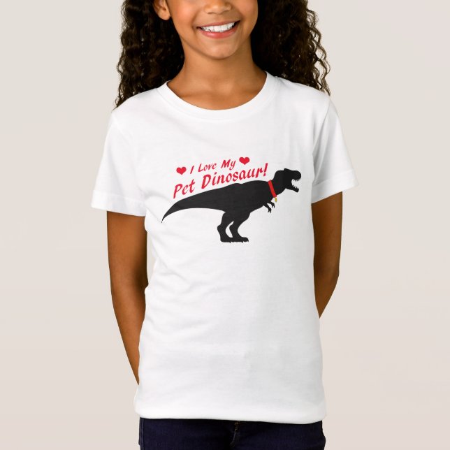 Camiseta Eu Amo Meu Dinossauro De Pet (Frente)