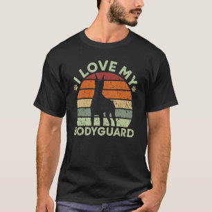 Camiseta Eu Amo Meu Doberman Cão de Guarda Pup Cachorro D