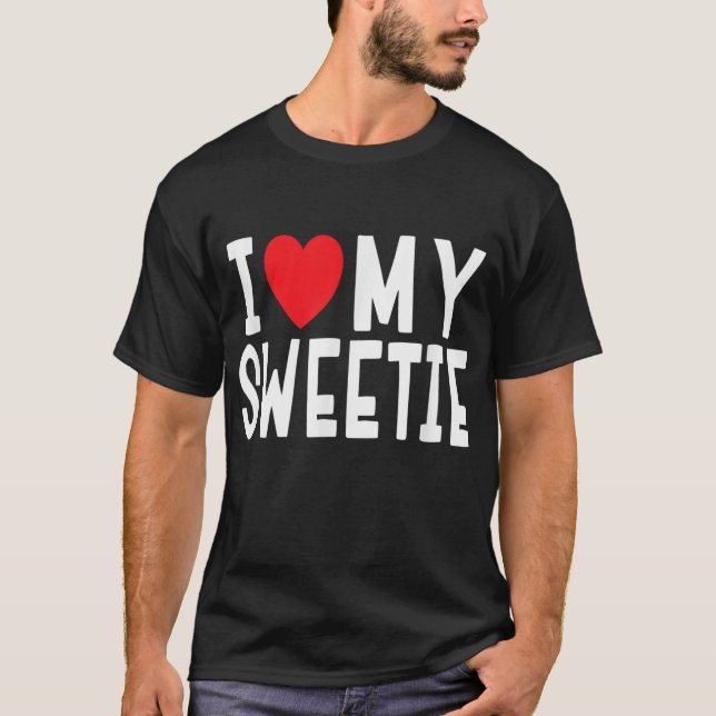 Camiseta Eu Amo Meu Docinho - Presente de Celebração de Rel (Frente)