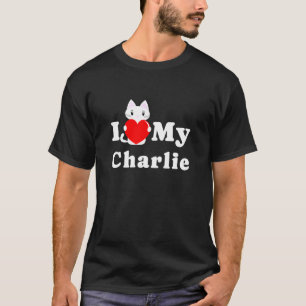 Camiseta Eu Amo Meu Dono de Gato Charlie Amante de Gatinho