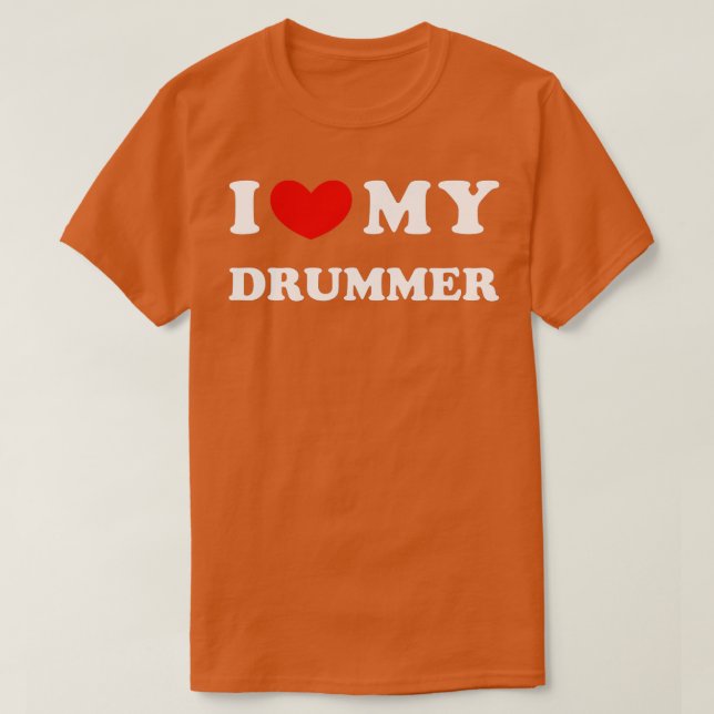 Camiseta Eu Amo Meu Drummer Eu Corto Meu Drummer (Frente do Design)