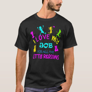 Camiseta Eu Amo Meu Emprego Professor Favorito Volta às Aul