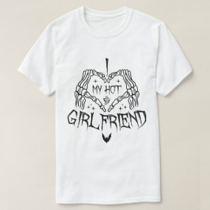 Camiseta Eu Amo Meu Esqueleto De Halloween De Namorada Quen