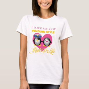Camiseta Eu amo meu estilo do pinguim da bobina