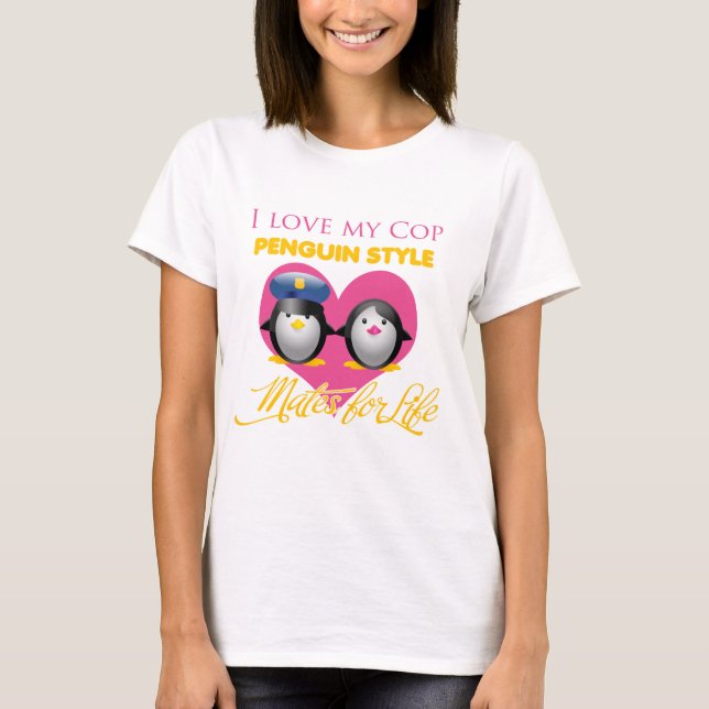 Camiseta Eu amo meu estilo do pinguim da bobina (Frente)