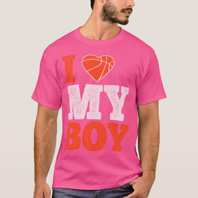 Camiseta Eu Amo Meu Filho - Homens Presentes De Basquete Mu (Frente)