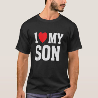 Camiseta Eu Amo Meu Filho Orgulhoso Pai Mãe Pai Mãe