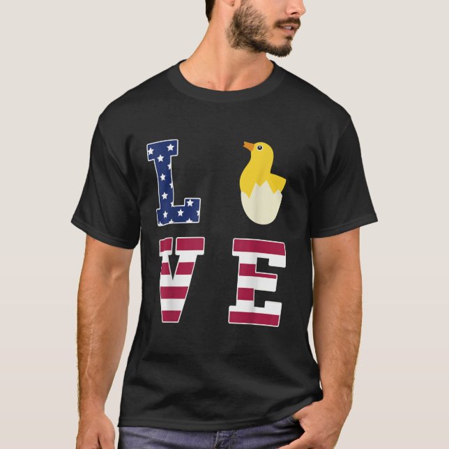 Camiseta Eu Amo Meu Frango Ocupando Pintinho De Bebê Sobre  (Frente)