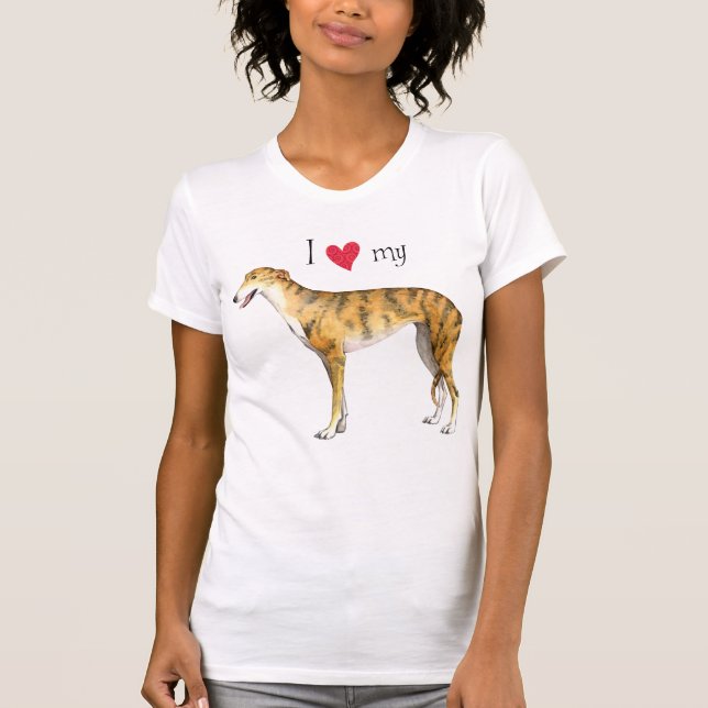 Camiseta Eu amo meu galgo (Frente)