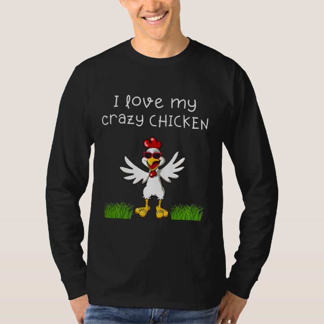 Camiseta Eu Amo Meu Galinha Louco (Frente)