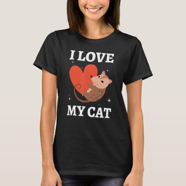 Camiseta Eu Amo Meu gambá Ogambá (Frente)