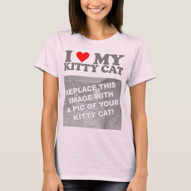 Camiseta Eu Amo Meu Gatinho (Frente)