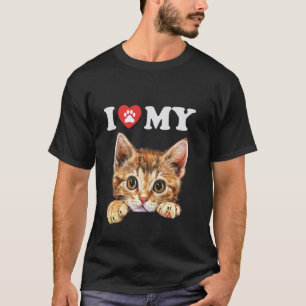 Camiseta Eu Amo Meu Gatinho Cheetoh Funil Amante de Gatos M