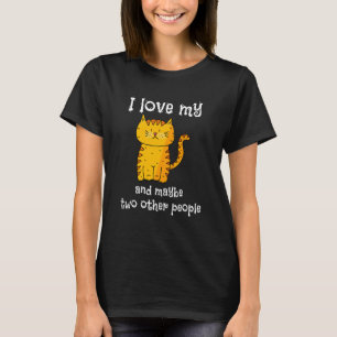 Camiseta Eu Amo Meu Gatinho Duas Outras Pessoas 3