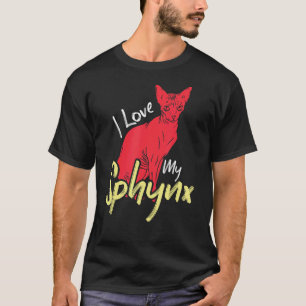 Camiseta Eu Amo Meu Gatinho Sphynx Dono de Animal de Estima