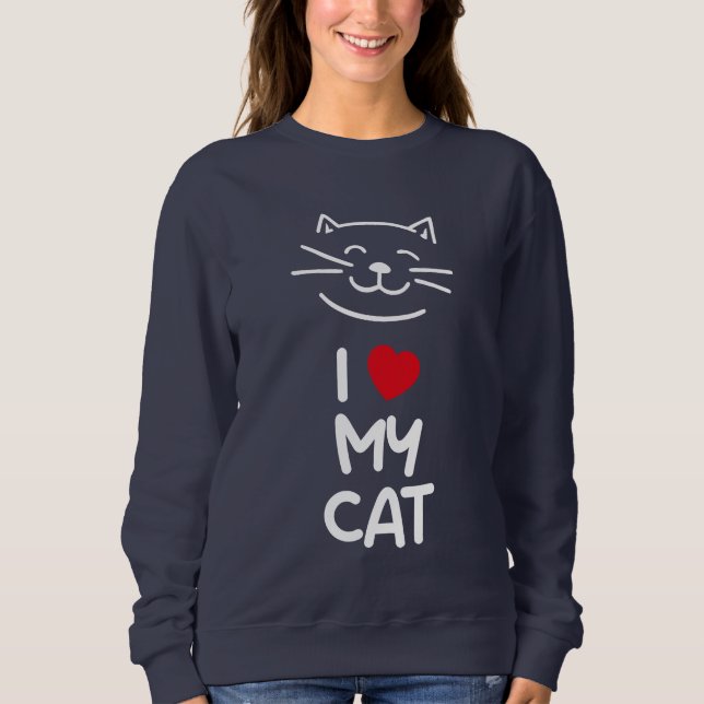 Camiseta Eu amo meu gato (Frente)
