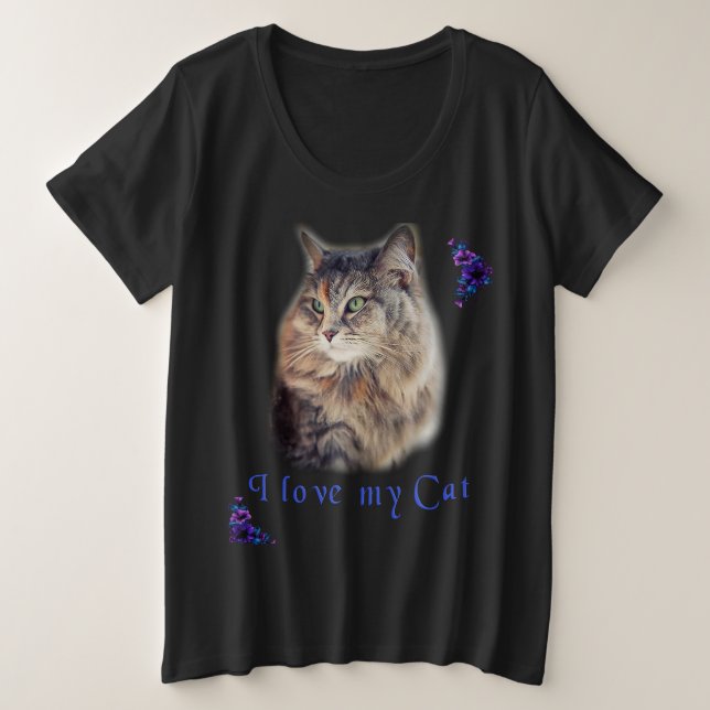 Camiseta Eu amo meu gato (Frente do Design)