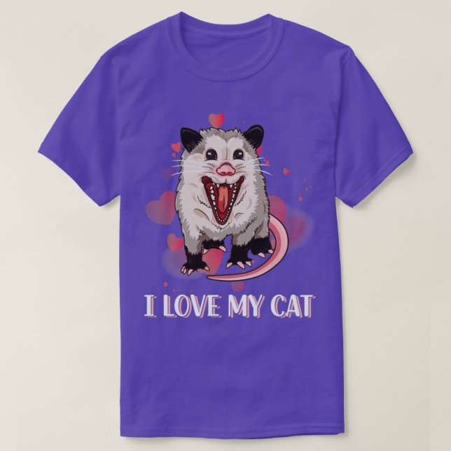 Camiseta Eu Amo Meu Gato (Frente do Design)
