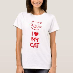 Camiseta Eu amo meu gato