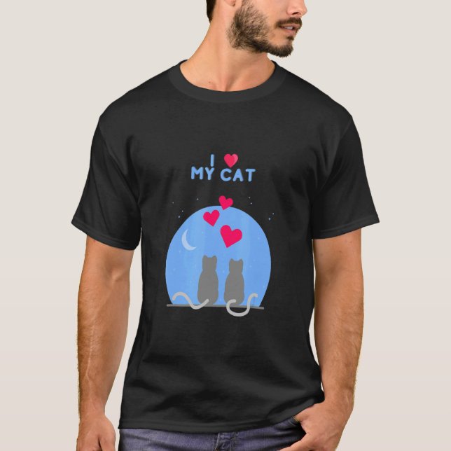 Camiseta Eu Amo Meu Gato (Frente)