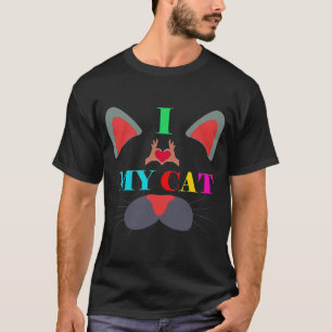 Camiseta eu amo meu gato ao infinito Cat 1