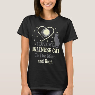 Camiseta Eu Amo Meu Gato Balinês O Gato Da Lua Kitten