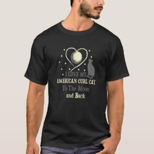 Camiseta Eu Amo Meu Gato de Curva Americano para Gato de Lu