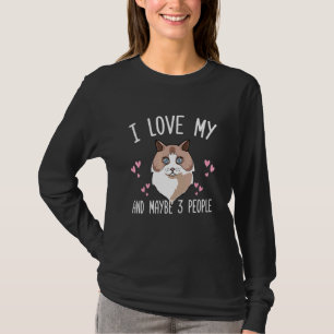 Camiseta Eu Amo Meu Gato De Ragdolas Talvez 3 Pessoas Cat M