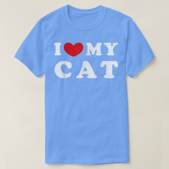 Camiseta Eu Amo Meu Gato, Eu Corto Meu Gato (Frente do Design)