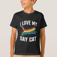 Eu Amo Meu Gato Gay Piada Arco-Íris Orgulho Lgbt