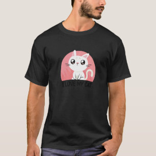 Camiseta Eu Amo Meu Gato Gráfico Gato  Dono de Gato Animais