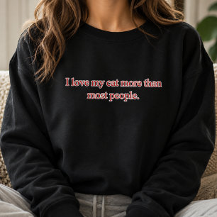 Camiseta Eu Amo Meu Gato Mais Do Que A Maioria Das Pessoas
