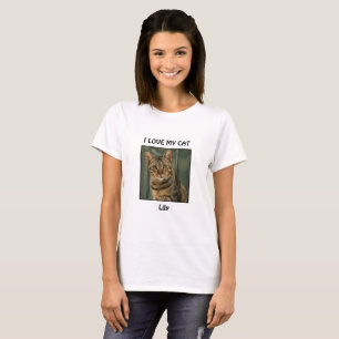 Camiseta Eu Amo Meu Gato Personalizado