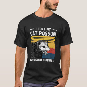 Camiseta Eu Amo Meu Gato Possum E Talvez 3 Pessoas Gambá Vi